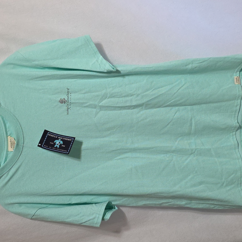 Simply Southern Mint Green Dalmatian Dog Design "Different is Beautiful" Shirt M - Picture 10 of 10